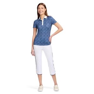Izod Women's Ally Printed Polo Shirt Top Tee XL